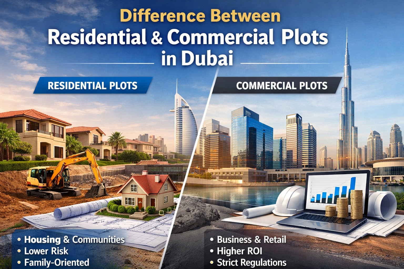 Residential-vs-commercial-plots-in-UAE by PlotAE